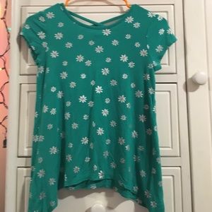 Kelly green flower top