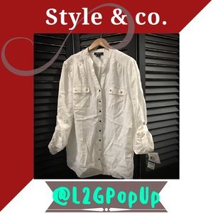 Style & Co Linen Top