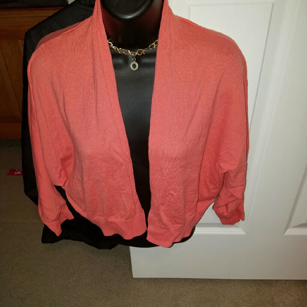 Open cardigan coral