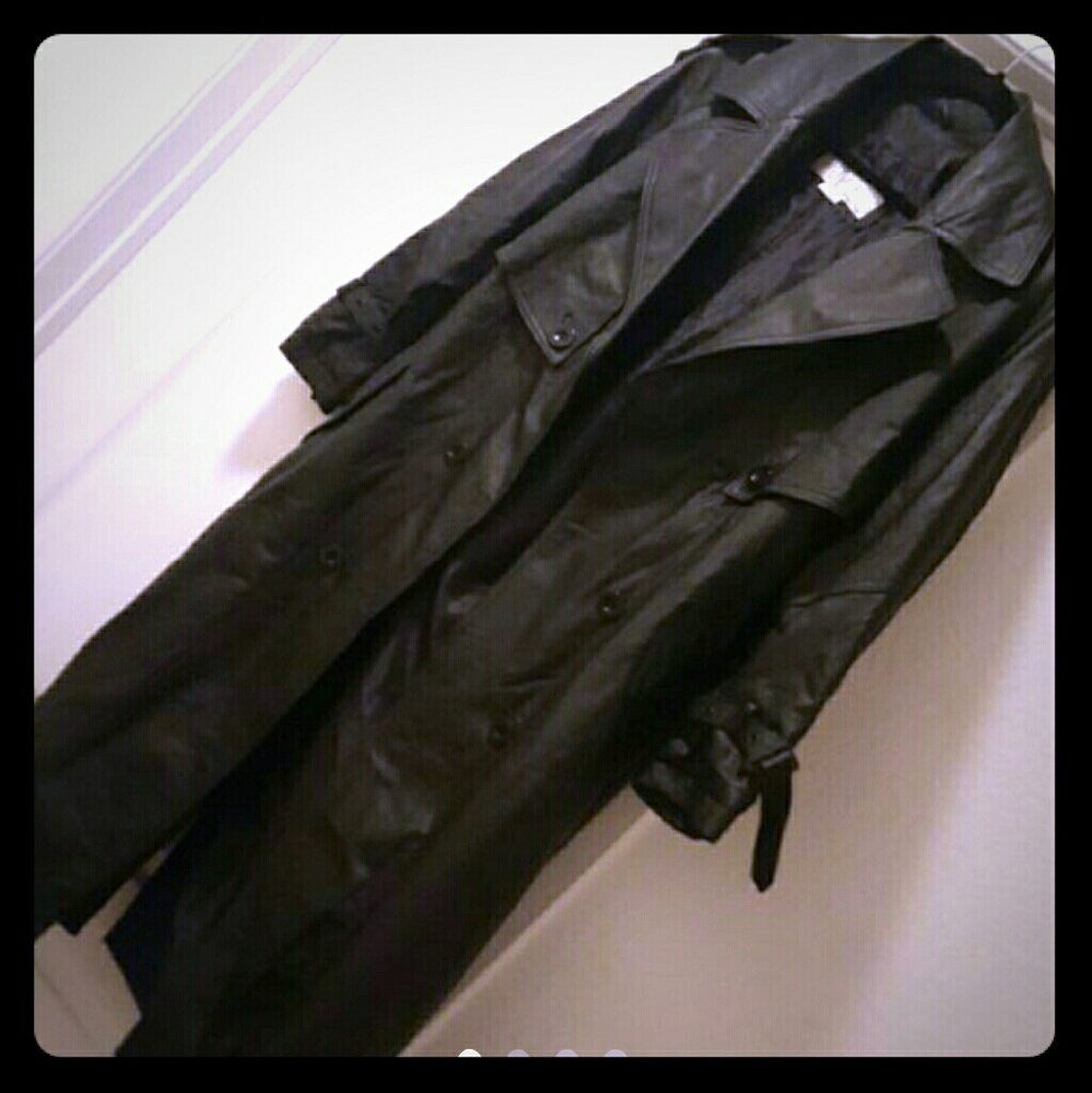 Comint 100% leather Trench Coat