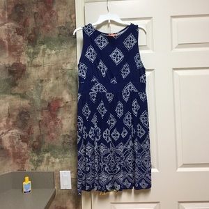 Blue and white summer dress.
