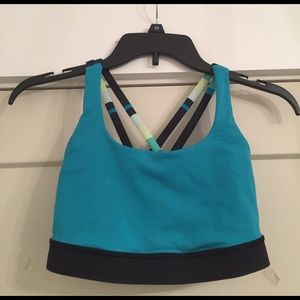 Lululemon Teal Criss-Cross Back Sports Bra