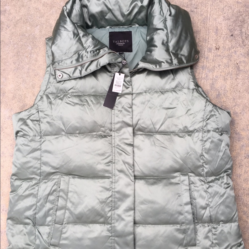 NEW Talbots puffy puffer down vest women's XL