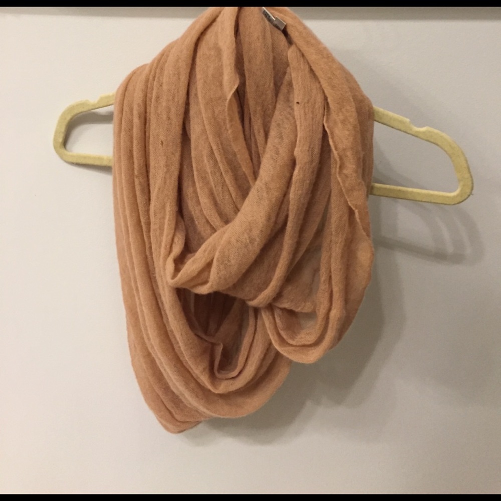 Peach cashmere infinity scarf