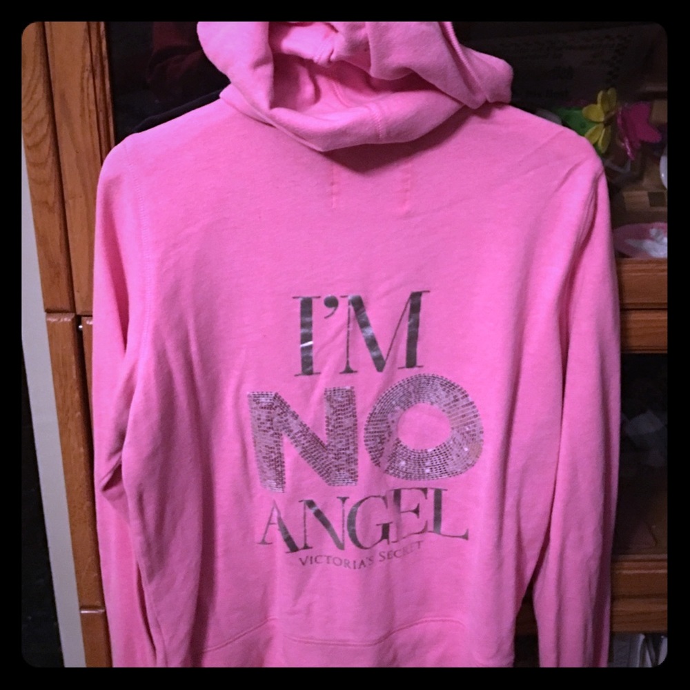 Victoria's Secret hot pink hoodie size large