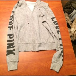Victoria secret grey zip up!