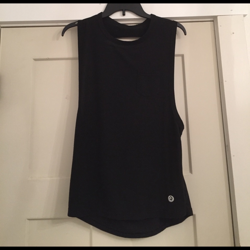 Black Torn Back Workout Tank