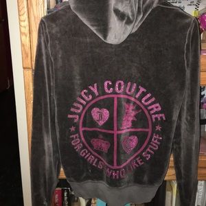 Juicy couture velvet zip up size large