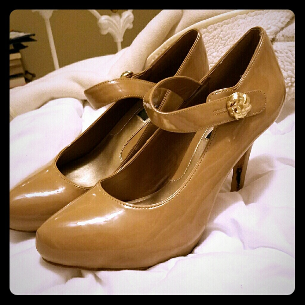 White house black market nude heels