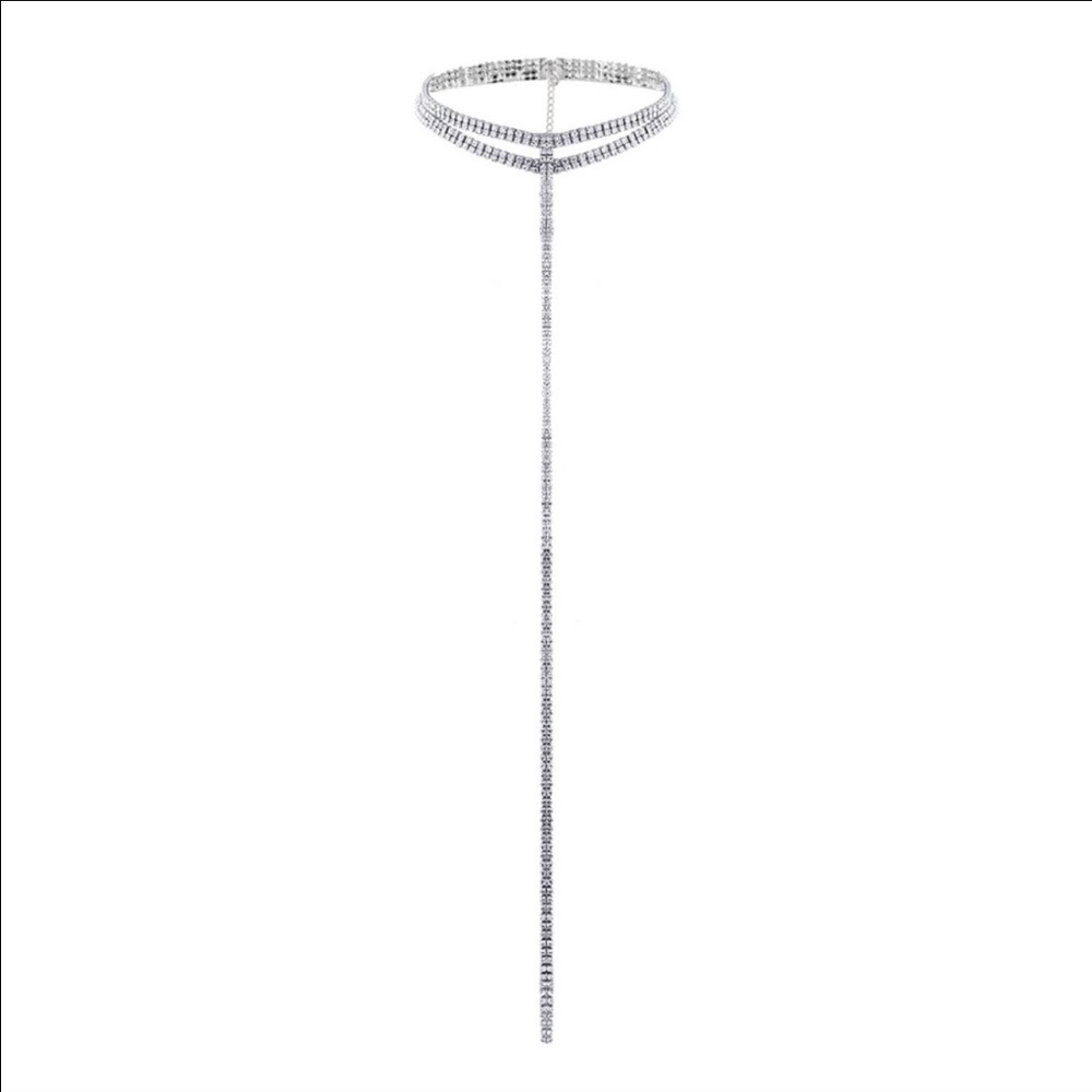 Silver waterfall choker - Picture 2 of 2