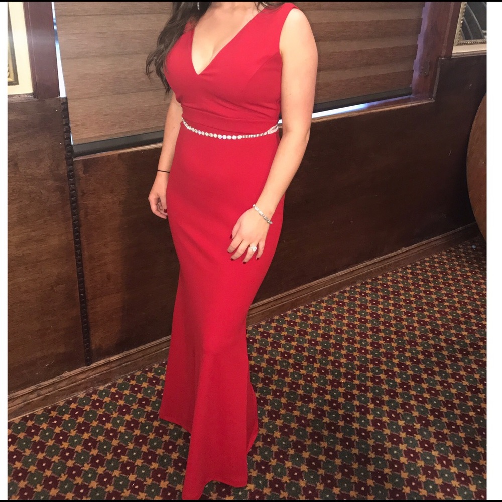Gorgeous Long Red Formal Cocktail Evening Dress 🌹