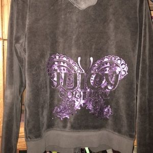 Juicy Couture velvet zip up size large