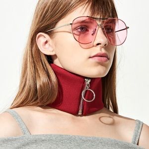 Cute Oversized pink tinted sunglasses
