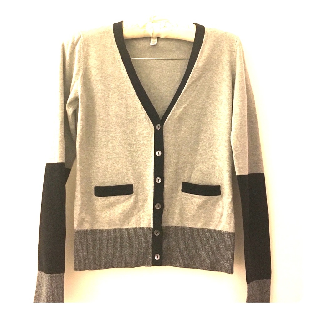 Cotton by autumn cashmere grey cardigan