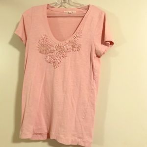 J. Crew flower embroidered top