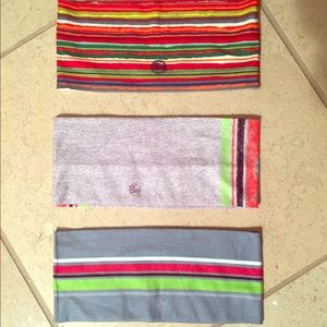 Three authentic Buff headbands