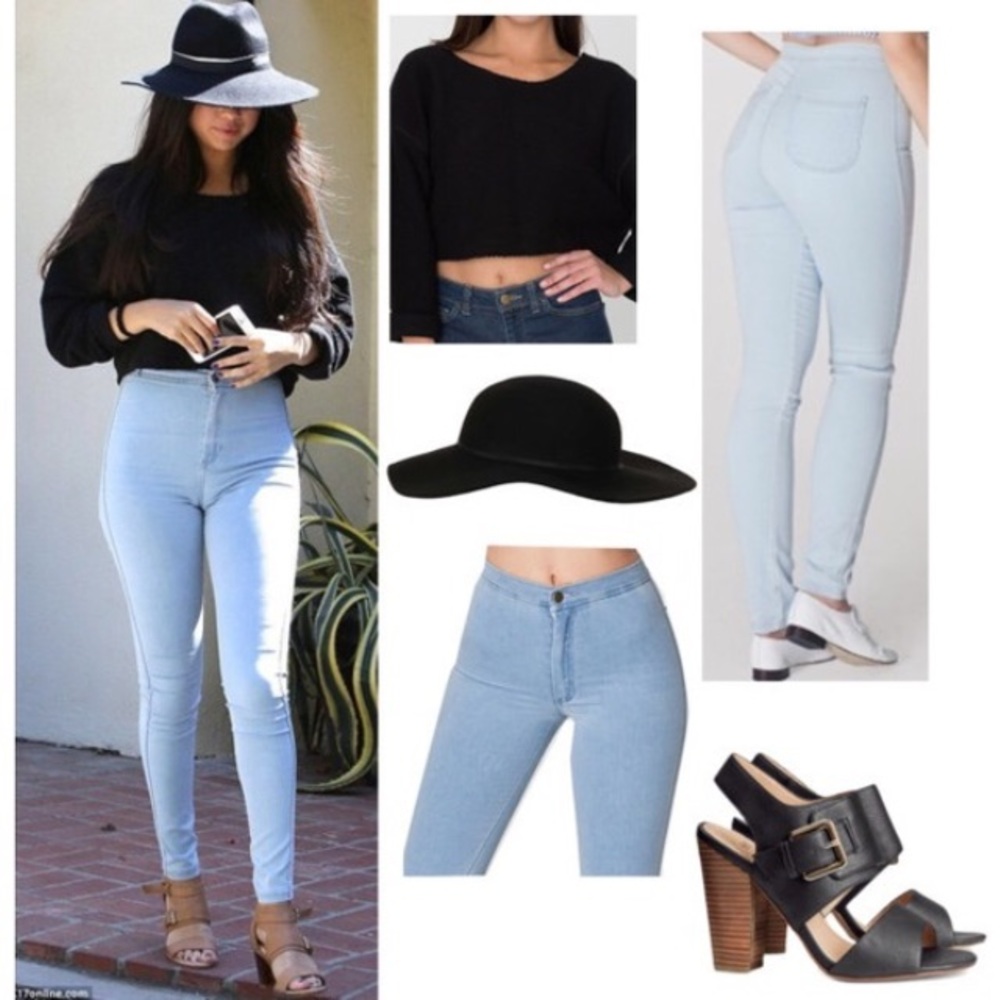American apparel high waist easy jean