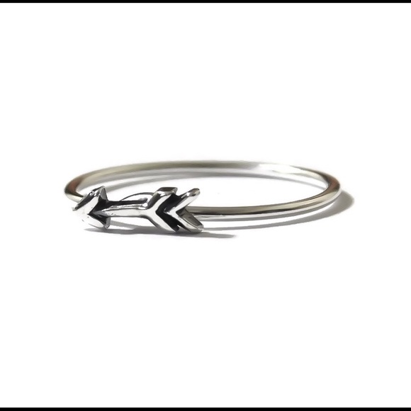(2-13) Cute 925 Sterling Silver Arrow Wanderlust Wanderer Stacking Skinny Ring - Picture 4 of 9