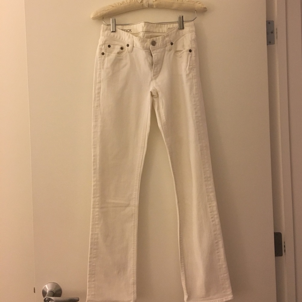 Jcrew matchstick white jeans