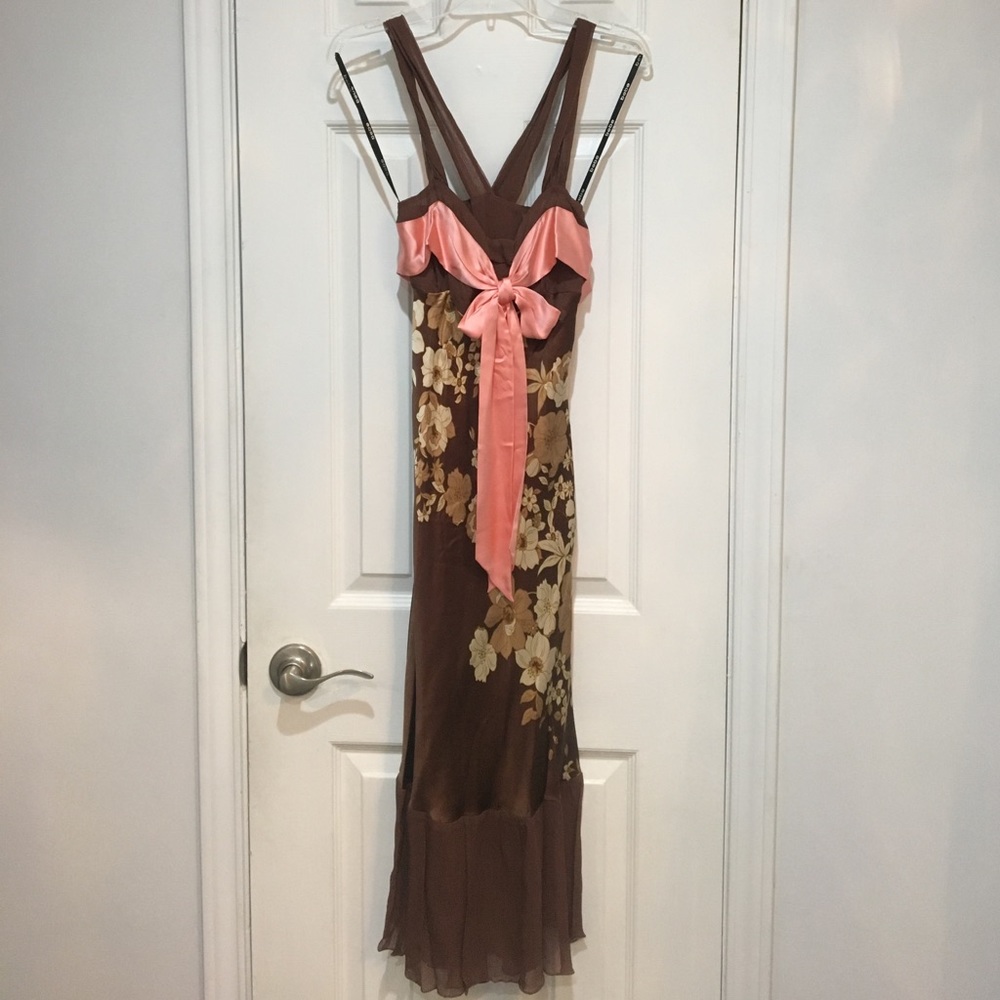 Bebe silk brown dress