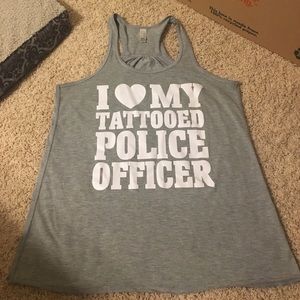 SOLD 🚫 Tattooed Police Tank - L