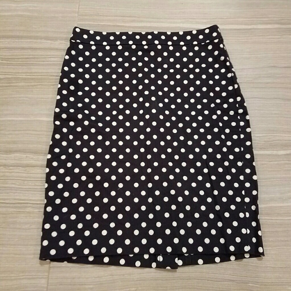 J. Crew Polka Dot Pencil Skirt