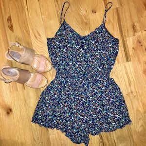Hem & Thread Floral Print Romper
