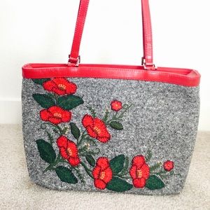 Isabella Fiore Canvas Flower Print Handbag