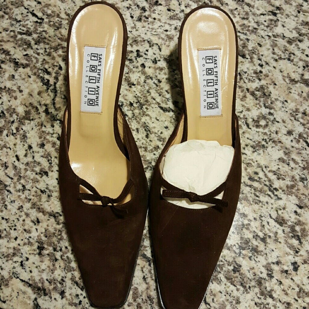 Saks Fifth Avenue Folio Collection Mules