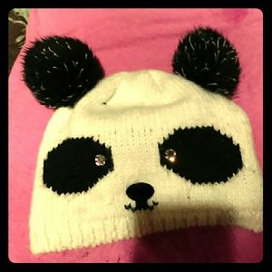 Cute panda beanie from Claire's