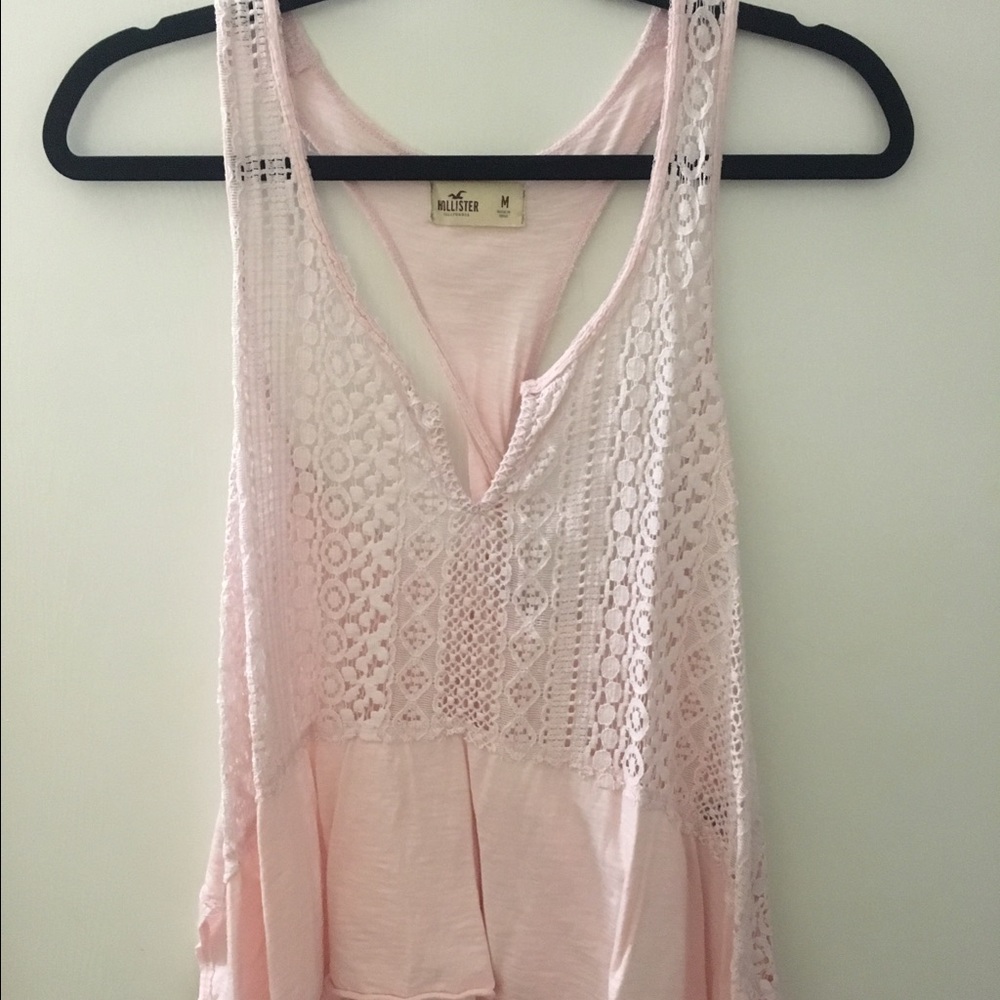 Pretty pink crochet tank