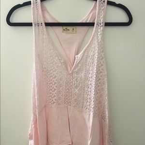 Pretty pink crochet tank