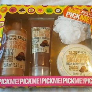 Body Wash, Shower Scrub and shea butter