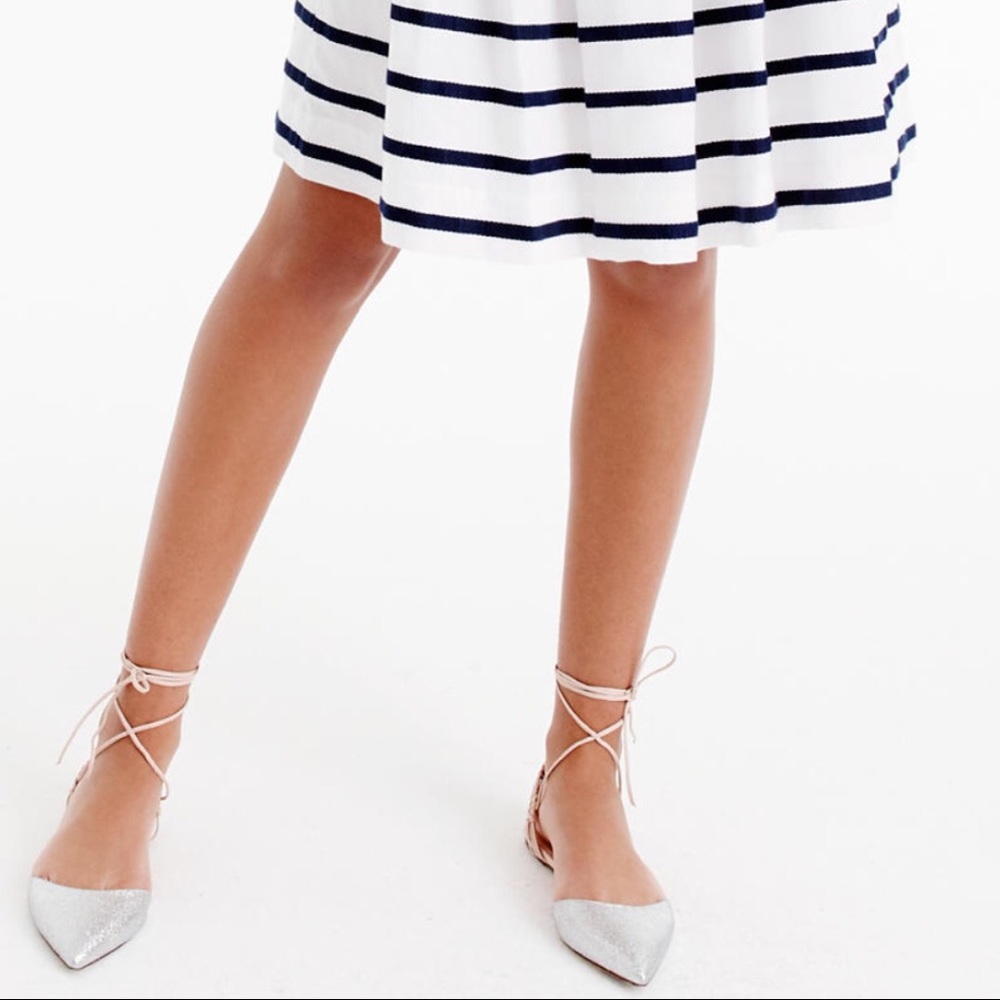 JCrew Slingback glitter flats