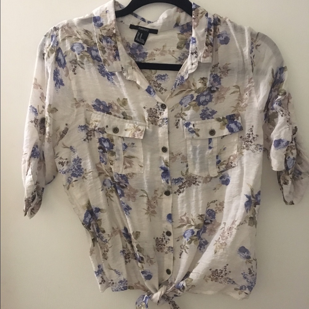 Floral tie top