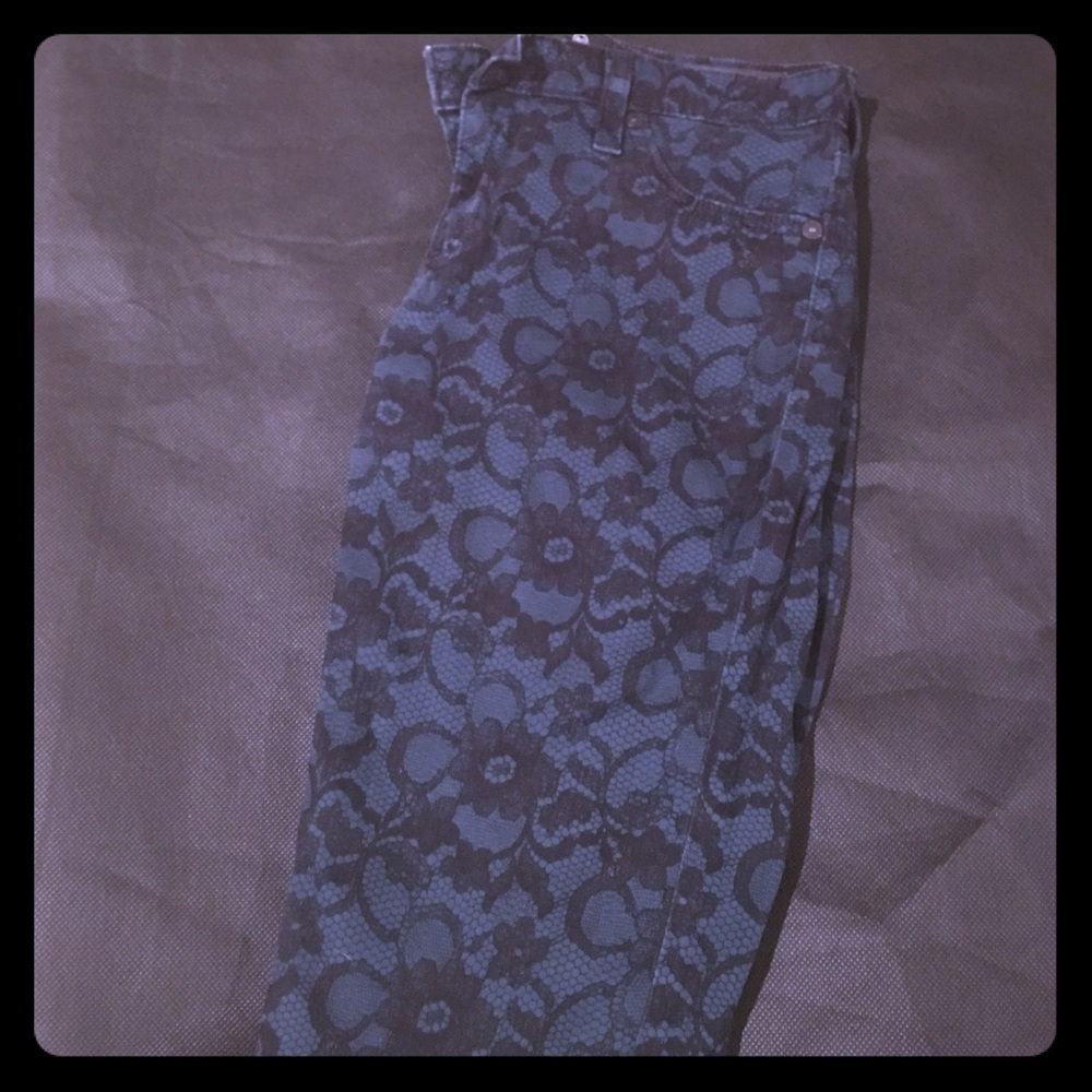 AG the legging Lace print Super Skinny Jeans
