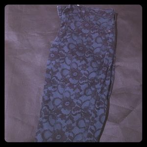 AG the legging Lace print Super Skinny Jeans