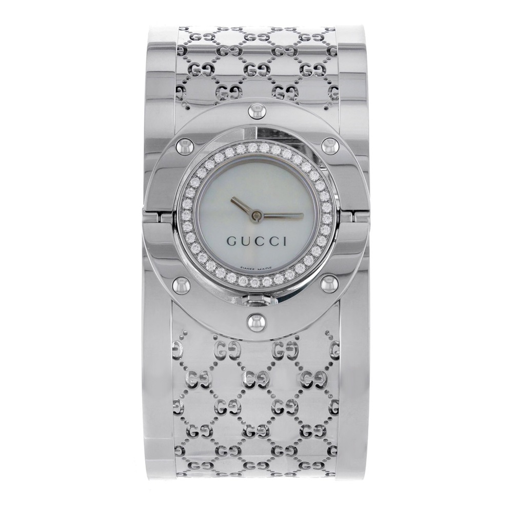 Gucci stainless steel and diamonds women's watch.