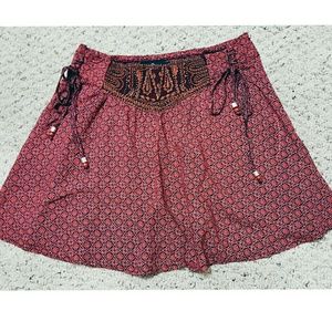 Boho Printed High Waisted Skirt