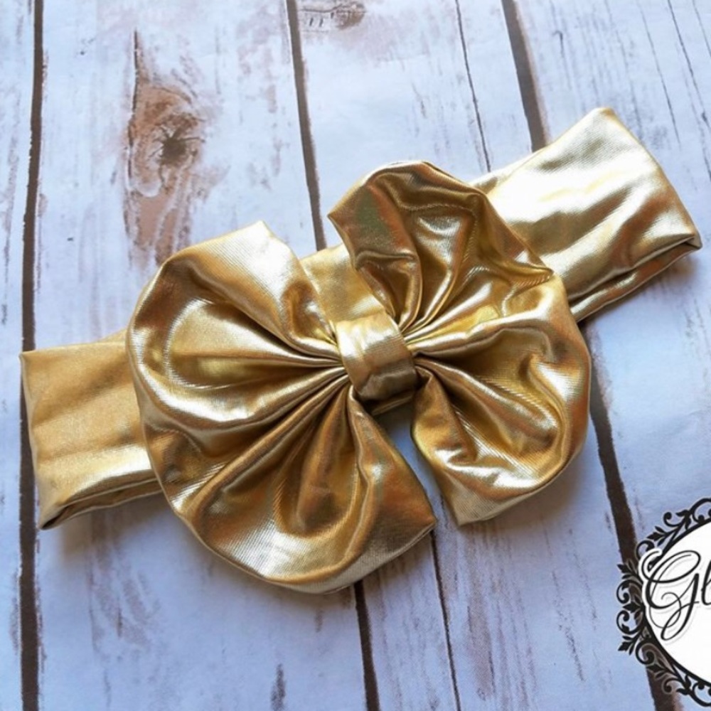 Metallic gold headband