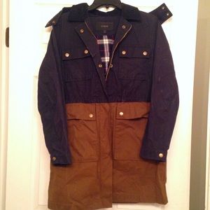 Color block canvas jacket