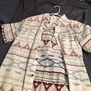 On the byas button down