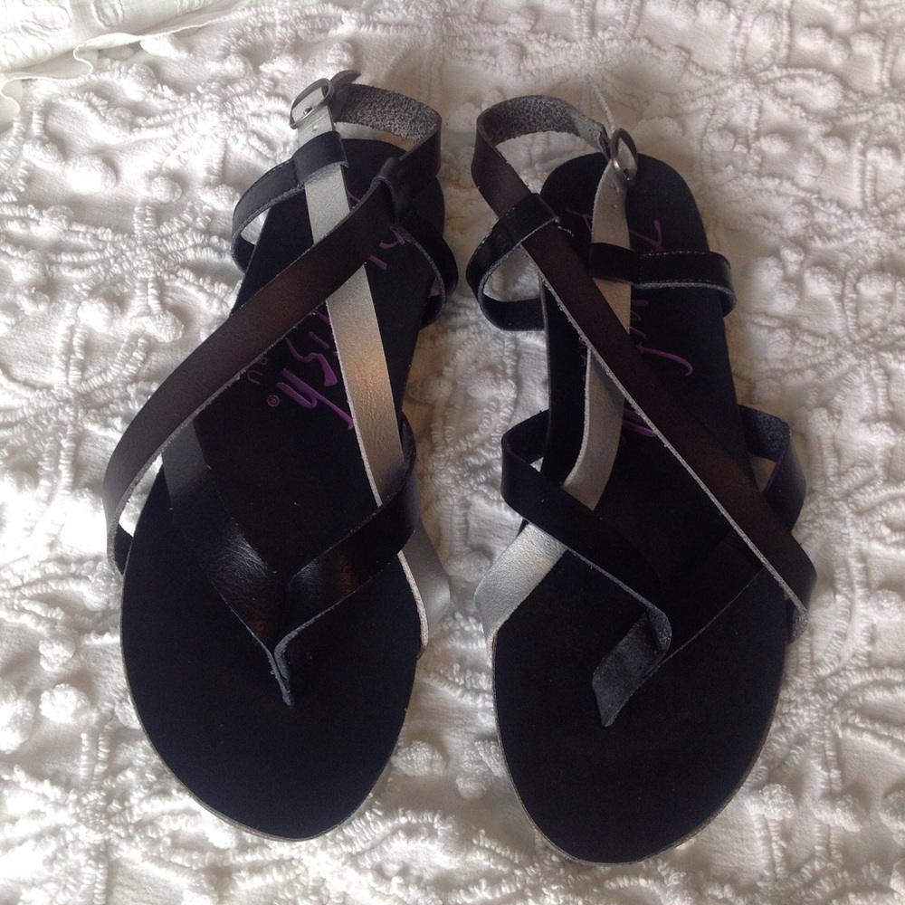 Blowfish Granola black & silver strapped sandals