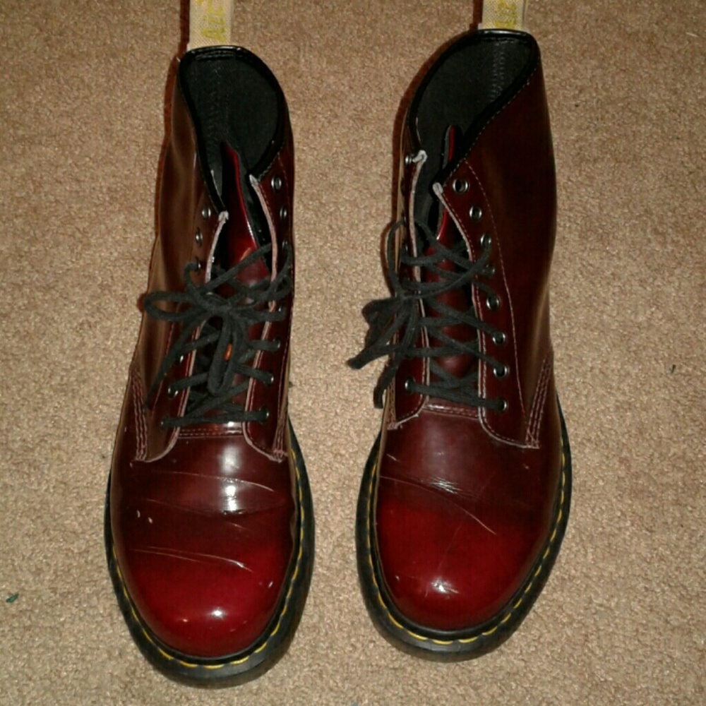 Dr martens  they have scratches on top
