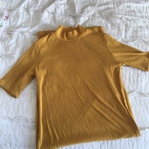 Yellow Ribbed Bodycon Dress