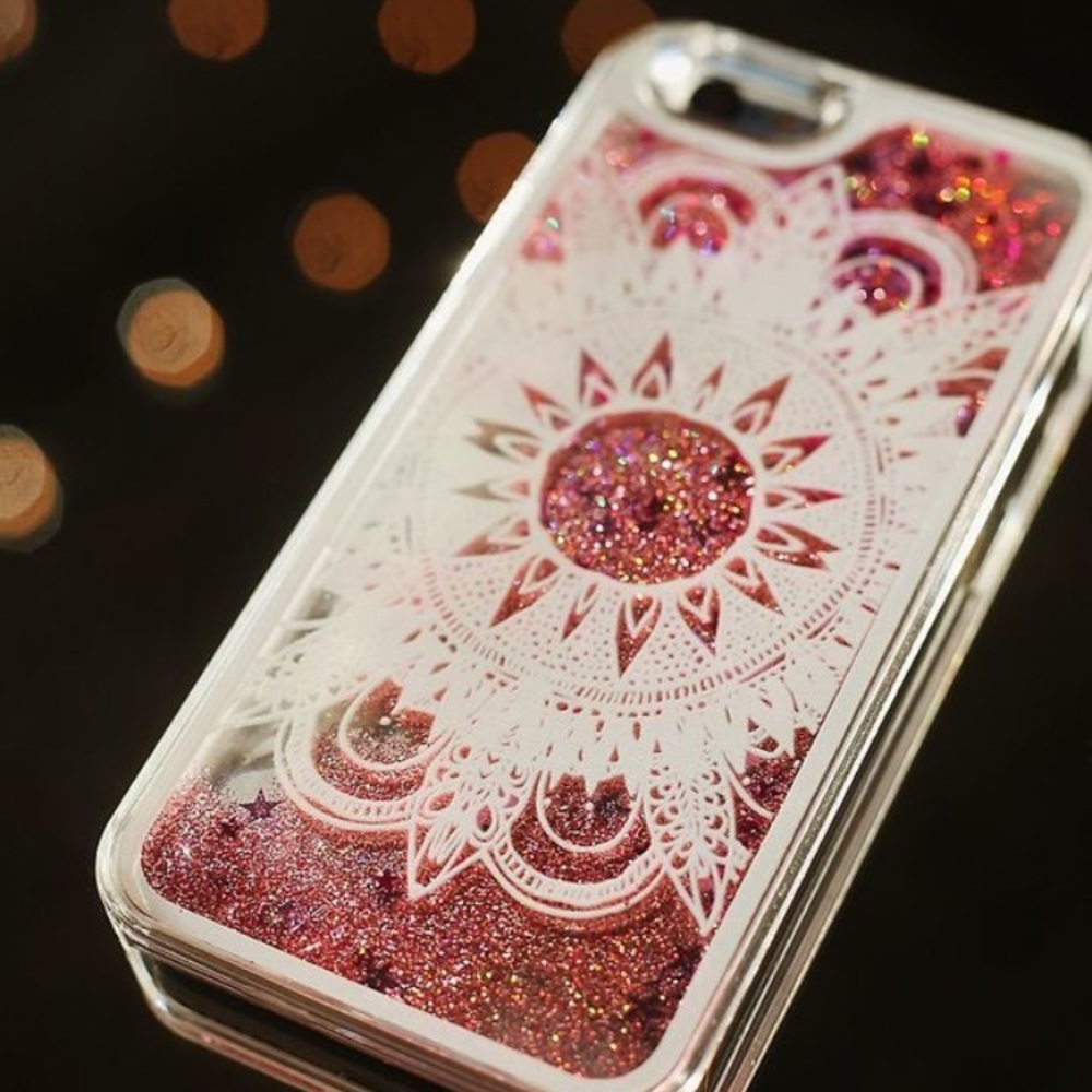 Free People Liquid Glitter iPhone 6 Case (pink) ✨