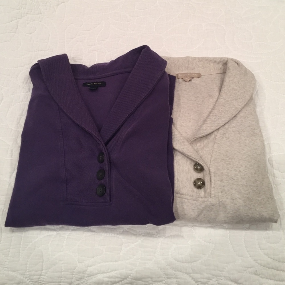 Banana Republic Shawl Collar Sweatshirts Knit Tops