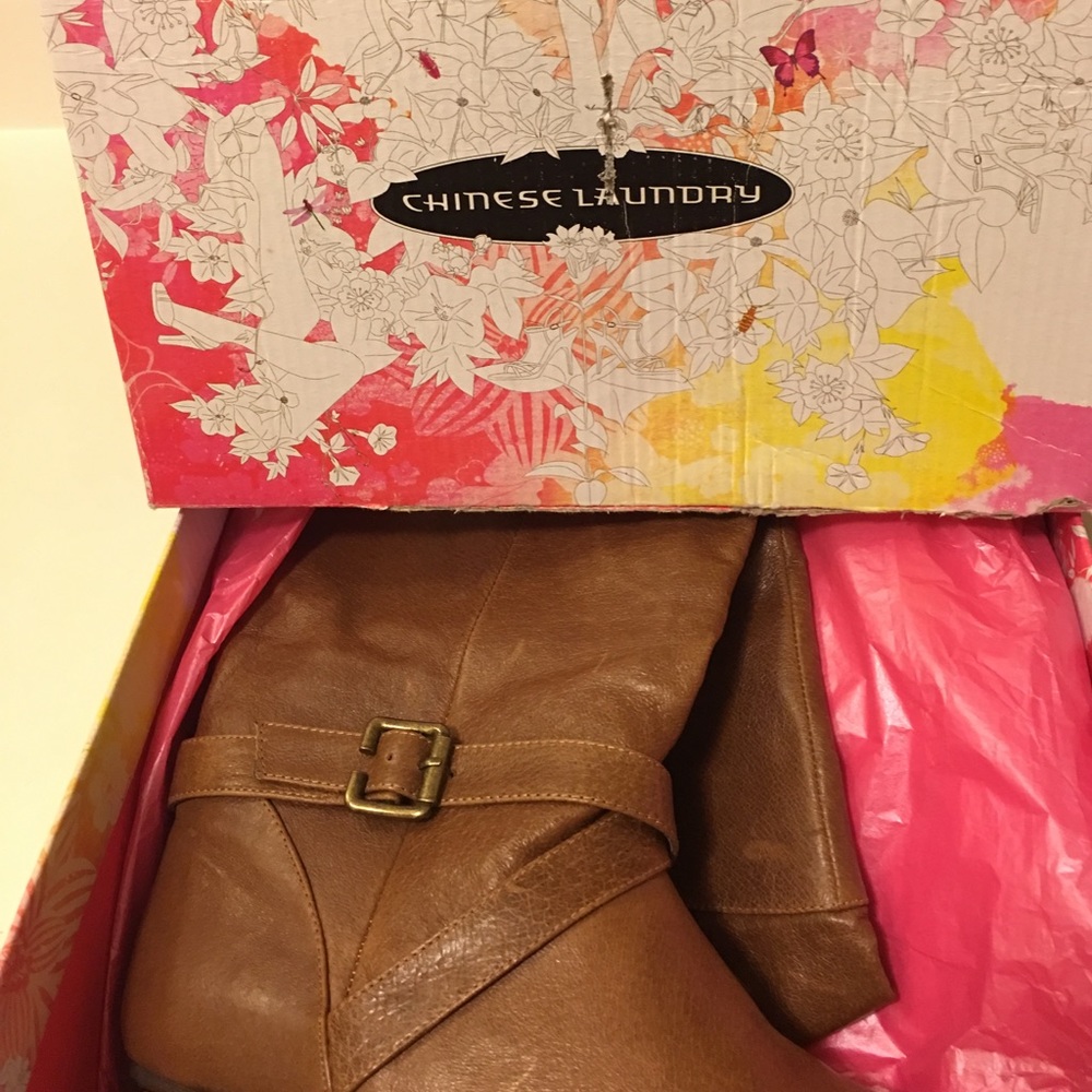 Boots-CHINESE LAUNDRY Knee high brown boots