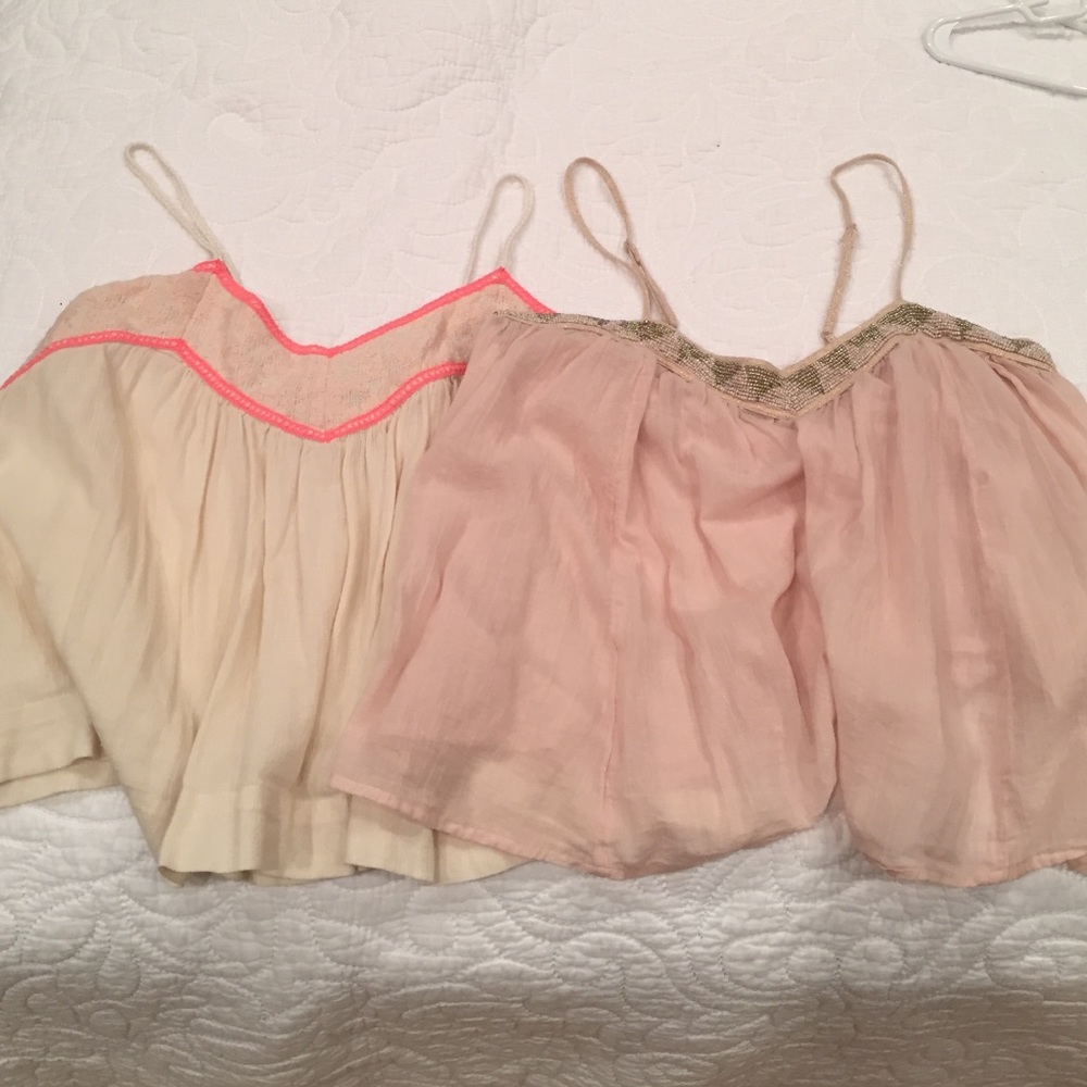 American Eagle Tank Crop Flowy Woven Top