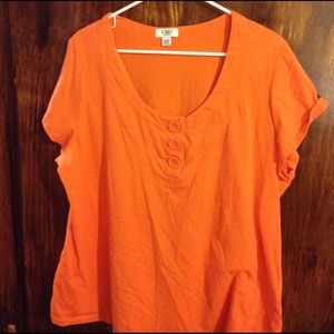 Orange shirt short sleeves